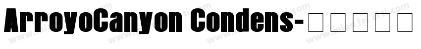ArroyoCanyon Condens字体转换